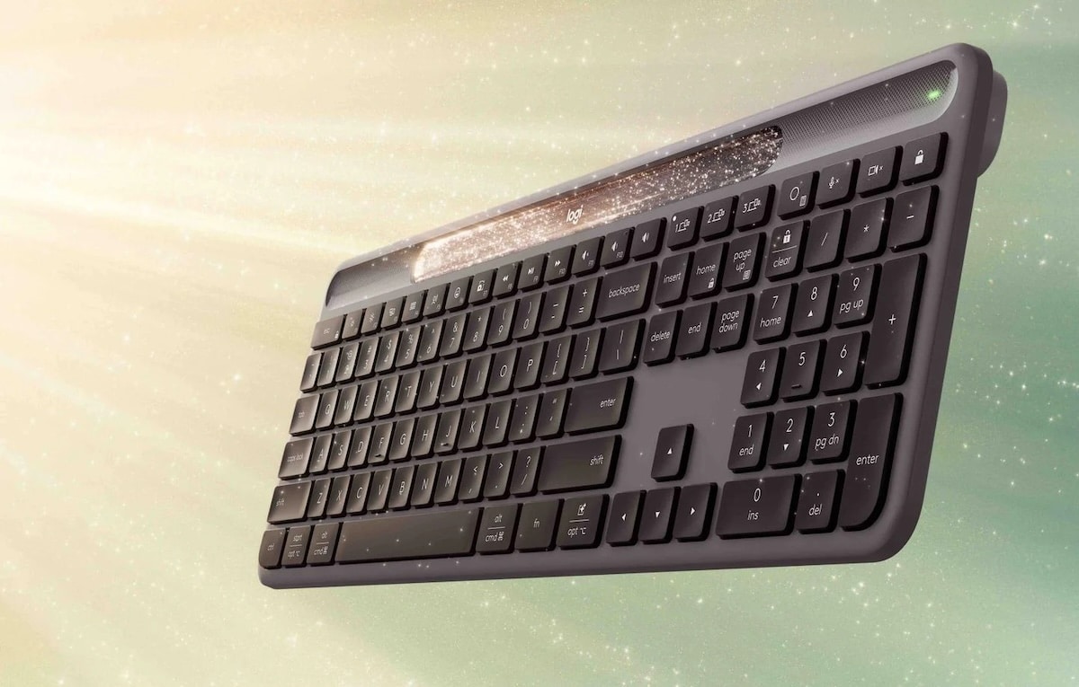 Un clavier d’ordinateur qui se recharge à la lumière